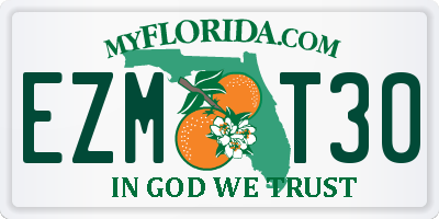 FL license plate EZMT30