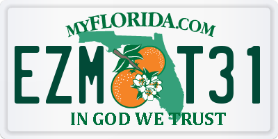 FL license plate EZMT31