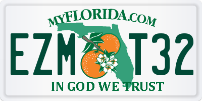 FL license plate EZMT32