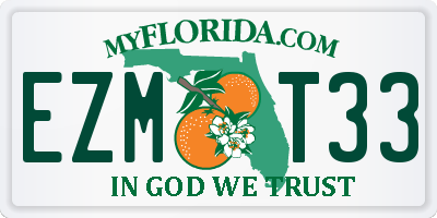 FL license plate EZMT33