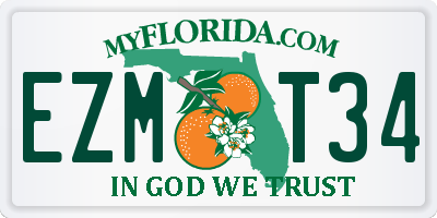 FL license plate EZMT34