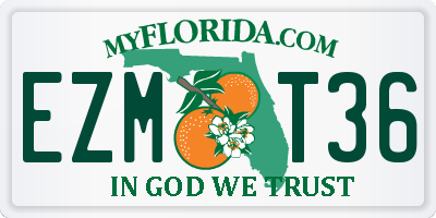 FL license plate EZMT36