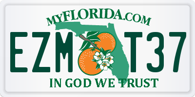 FL license plate EZMT37