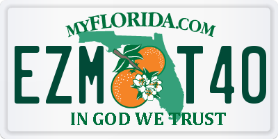 FL license plate EZMT40