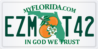 FL license plate EZMT42