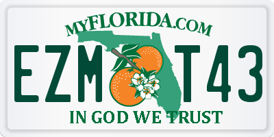 FL license plate EZMT43