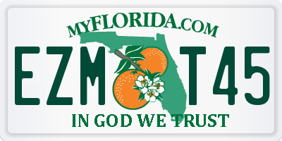 FL license plate EZMT45