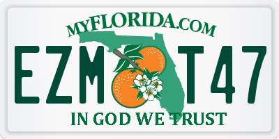 FL license plate EZMT47