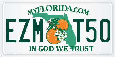 FL license plate EZMT50