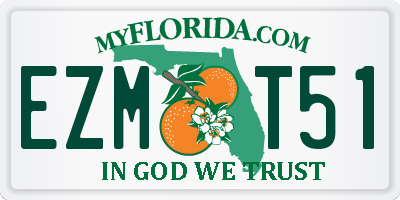 FL license plate EZMT51