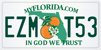 FL license plate EZMT53