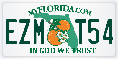 FL license plate EZMT54