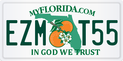 FL license plate EZMT55