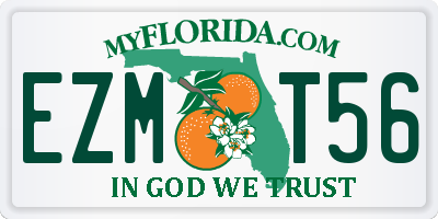 FL license plate EZMT56