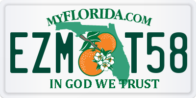 FL license plate EZMT58