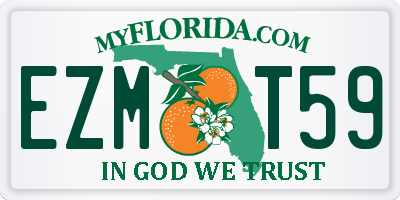 FL license plate EZMT59