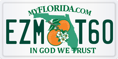 FL license plate EZMT60