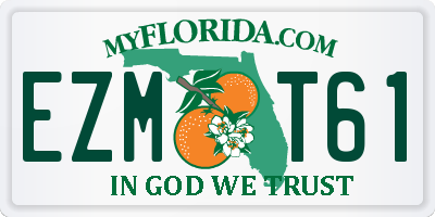 FL license plate EZMT61