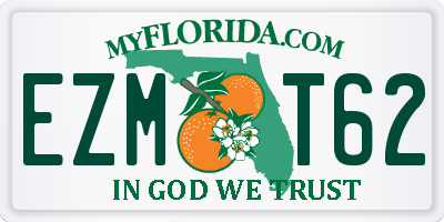 FL license plate EZMT62