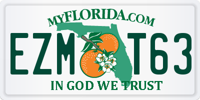 FL license plate EZMT63