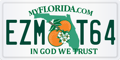 FL license plate EZMT64