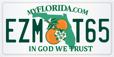 FL license plate EZMT65