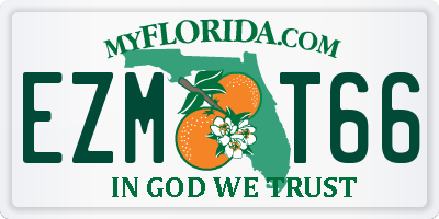 FL license plate EZMT66