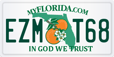 FL license plate EZMT68