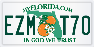 FL license plate EZMT70