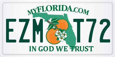 FL license plate EZMT72