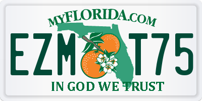 FL license plate EZMT75