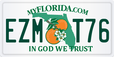 FL license plate EZMT76