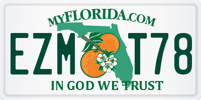 FL license plate EZMT78