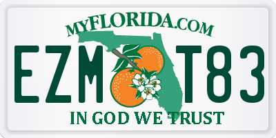 FL license plate EZMT83