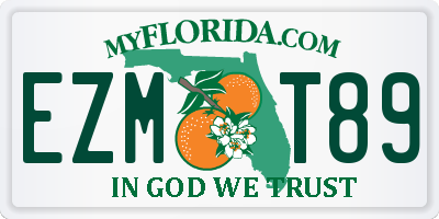 FL license plate EZMT89