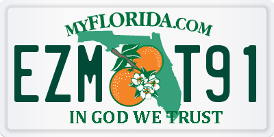 FL license plate EZMT91