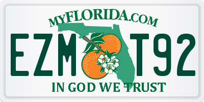 FL license plate EZMT92