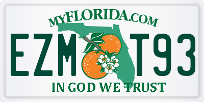 FL license plate EZMT93