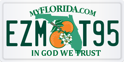 FL license plate EZMT95