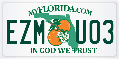 FL license plate EZMU03