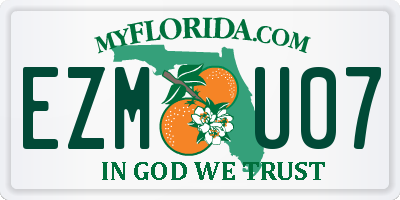 FL license plate EZMU07