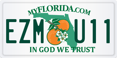 FL license plate EZMU11