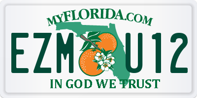 FL license plate EZMU12