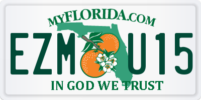 FL license plate EZMU15