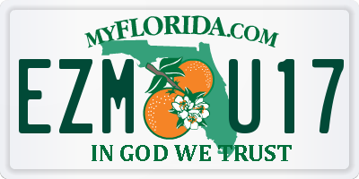 FL license plate EZMU17