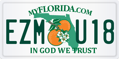 FL license plate EZMU18