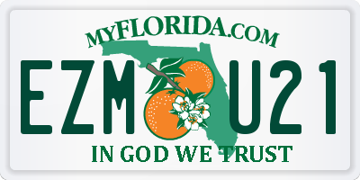 FL license plate EZMU21