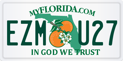 FL license plate EZMU27