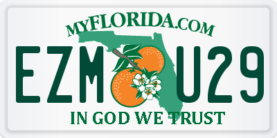 FL license plate EZMU29