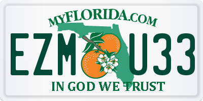 FL license plate EZMU33